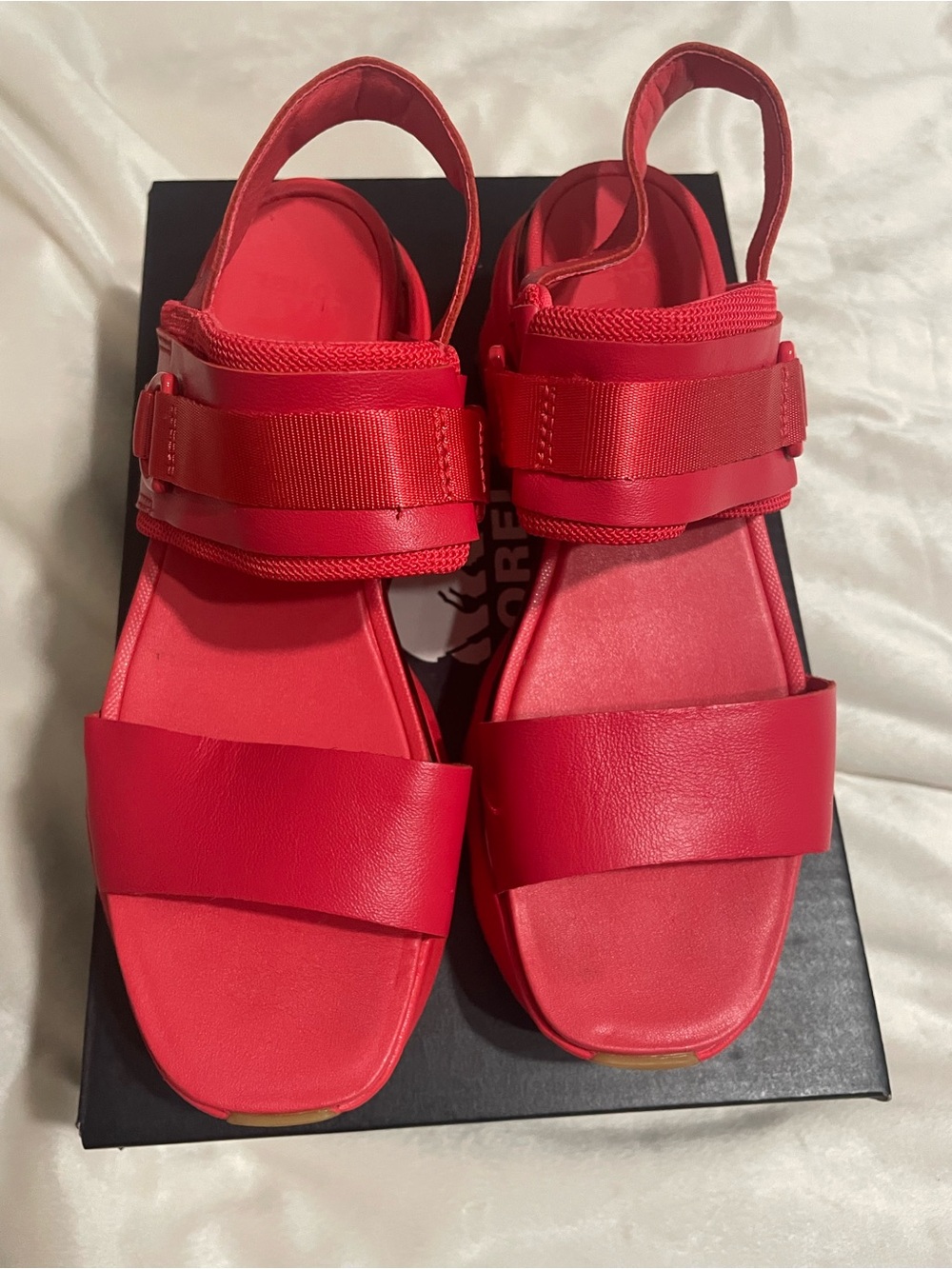 Sorel Red Platform Sandals - Picture 4 of 7